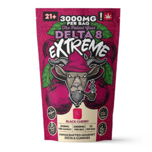 The Potent Goat Extreme Black Cherry Delta 8 Gummies 3000mg(200MG Delta 8)