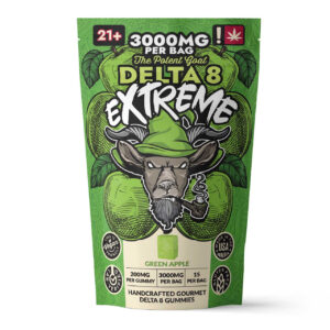 The Potent Goat Extreme Green Apple Delta 8 Gummies 3000mg(200MG Delta 8)