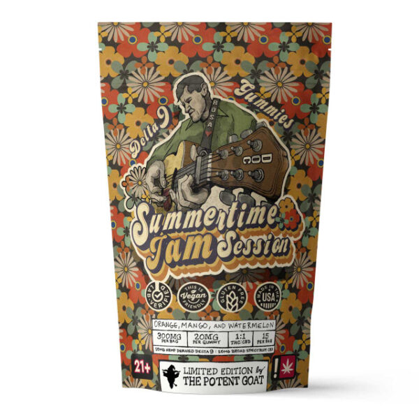 The Potent Goat Summertime Jam Session Delta 9 Gummies (10MG Delta 9 THC | 10MG CBD)